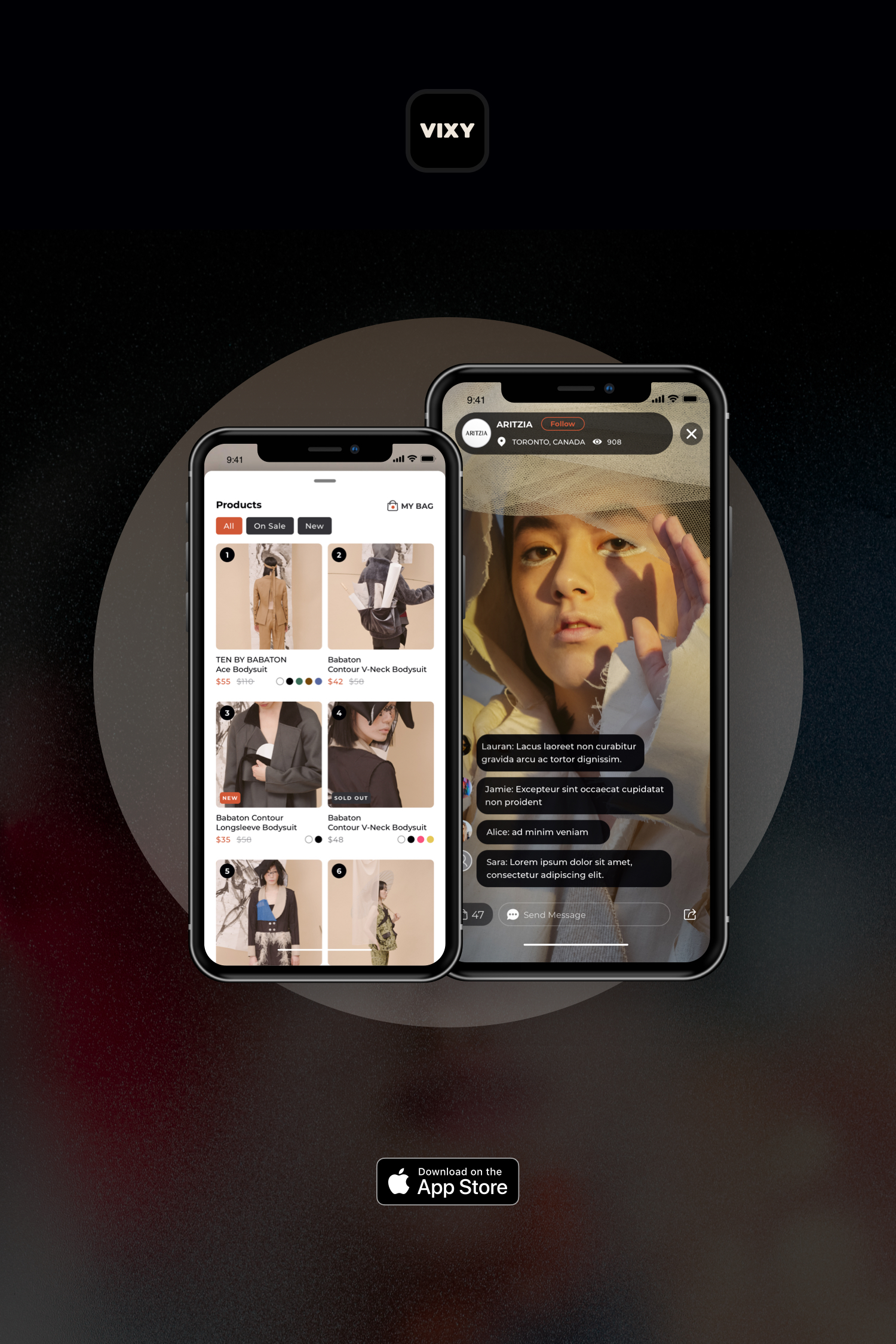 VIXY — Global Livestreaming Shopping Platform — design
