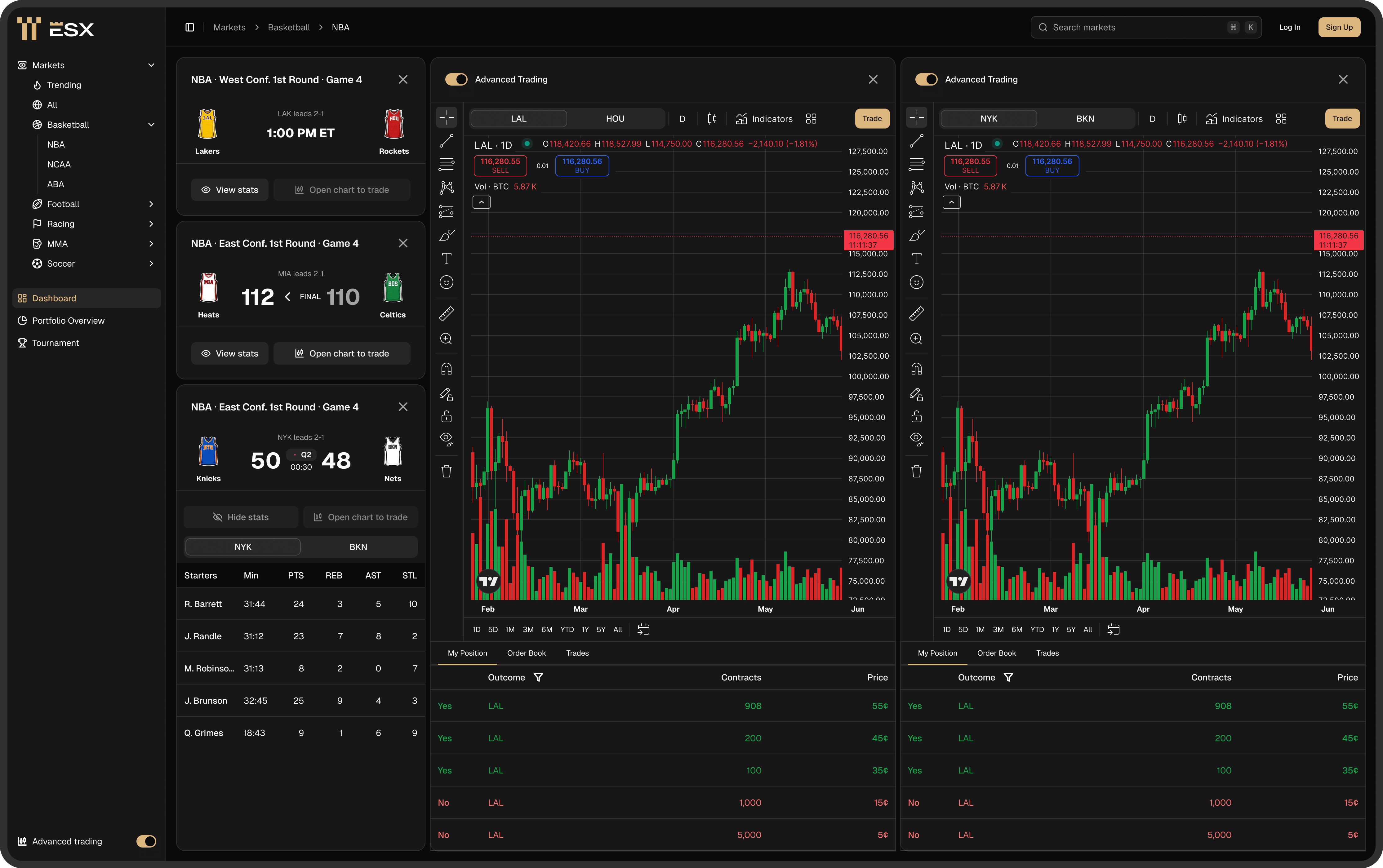 ESX — Sports Prediction Market Platform — design