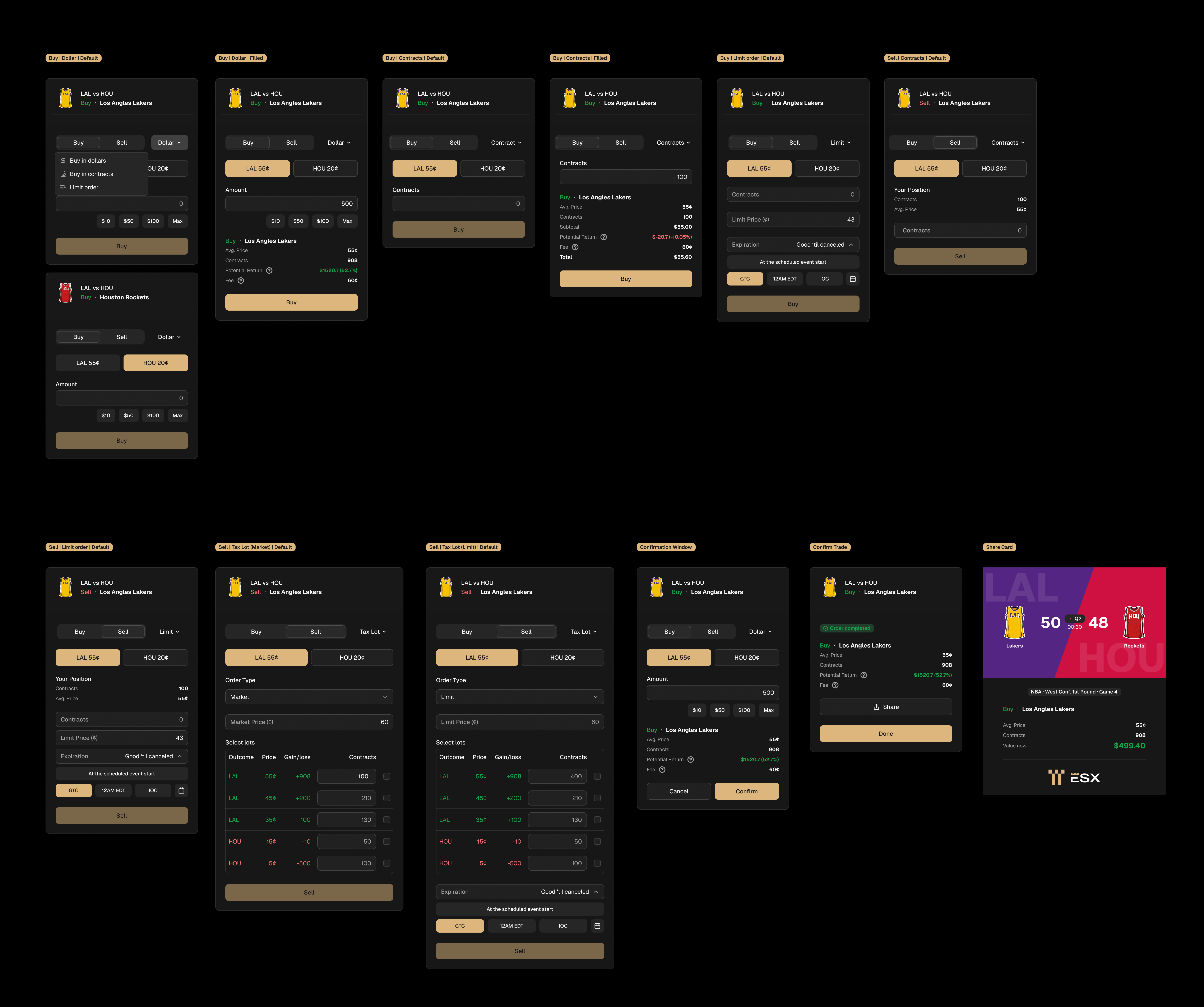 ESX — Sports Prediction Market Platform — design