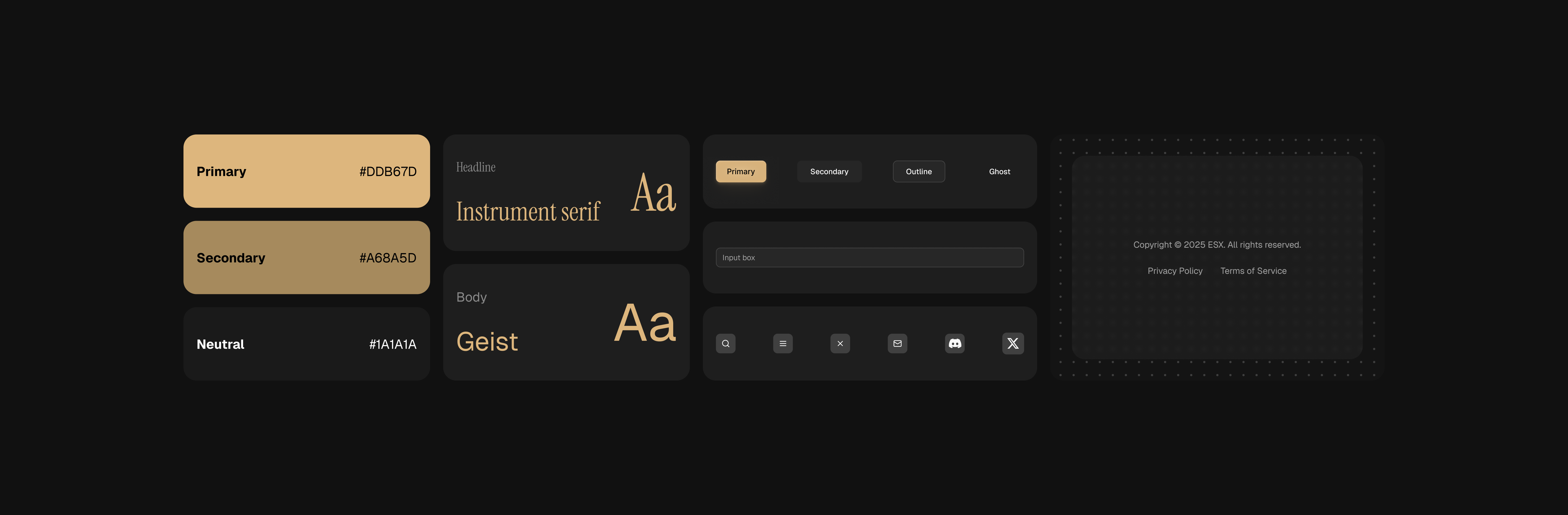 ESX Website — design
