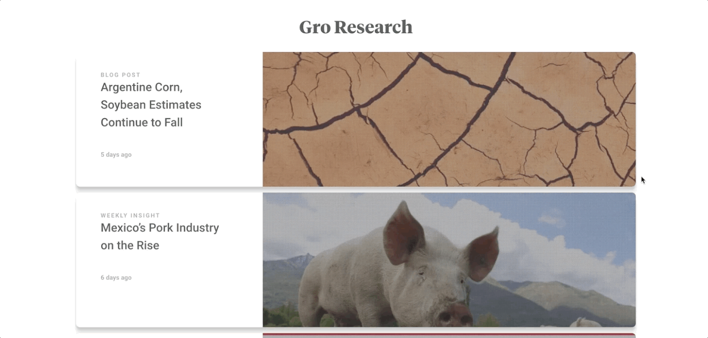 Gro Intelligence Website — design
